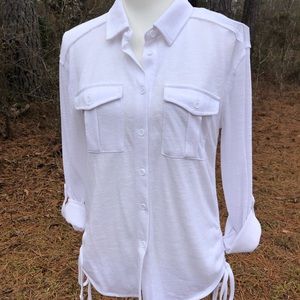 NEW Dear John Button front Top with side ties Women’s Large